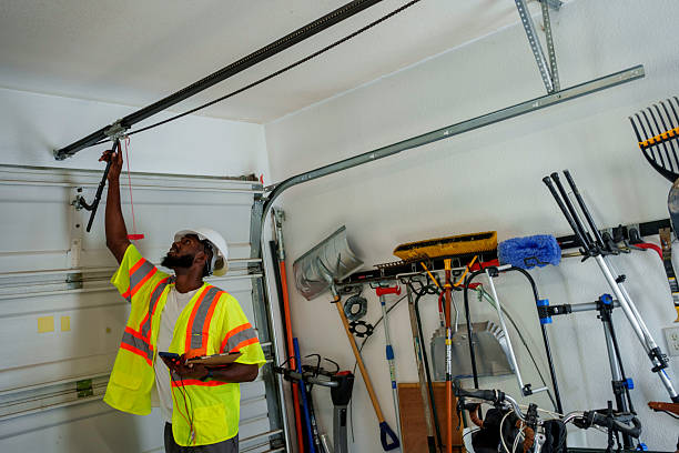 Professional Garage Door Panel Replacement technician working in Stallings, NC